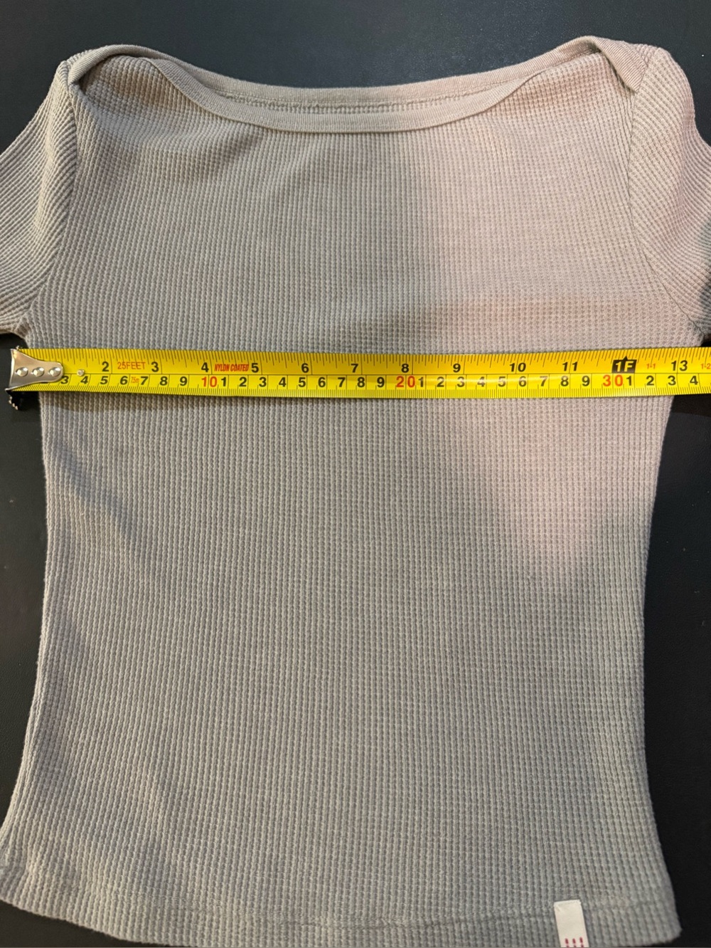 BDG Juniors/Tweens Cream Star Print Tee & Gray Ribbed Long Sleeve Top 2-Pack XS - Picture 6 of 9